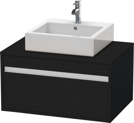 Dulap baza suspendat Duravit Ketho cu 1 sertar  80x55cm  pentru lavoar pe blat  stejar negru