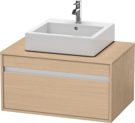 Dulap baza suspendat Duravit Ketho cu 1 sertar  80x55cm  pentru lavoar pe blat  stejar natur