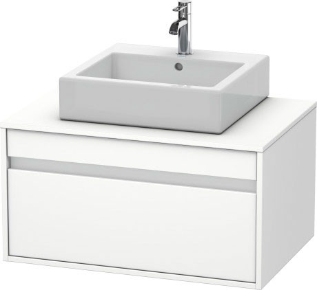 Dulap baza suspendat Duravit Ketho cu 1 sertar  80x55cm  pentru lavoar pe blat  alb mat decor