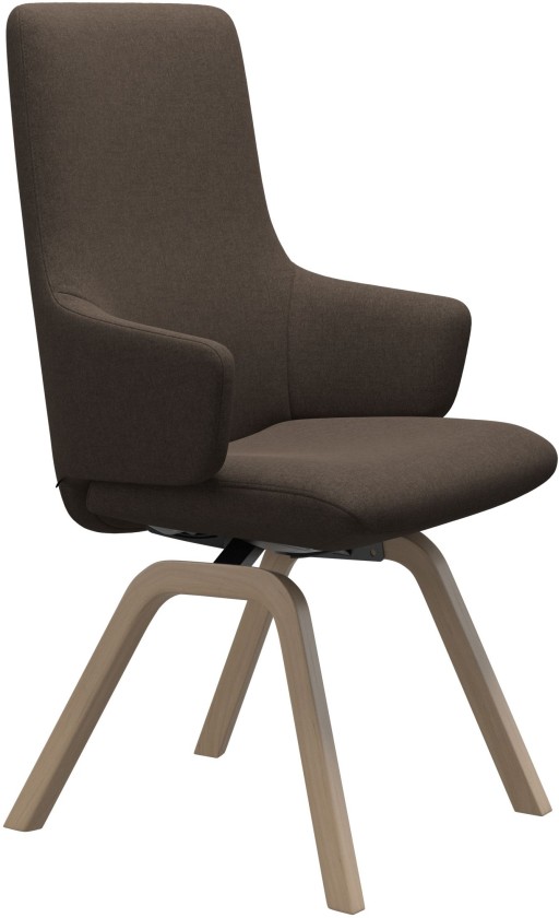 Scaun Stressless Laurel v2 L High D200 cu brate  Balance&Glide  cadru natur  tapiterie textil Calido Brown