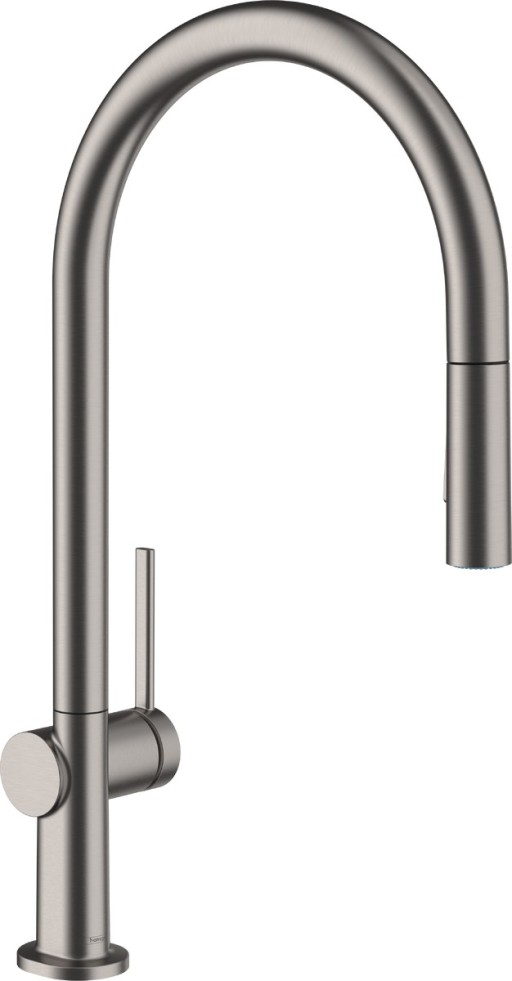 Baterie bucatarie Hansgrohe Talis M54 210  dus extractibil  doua tipuri de jet si sBox  negru periat