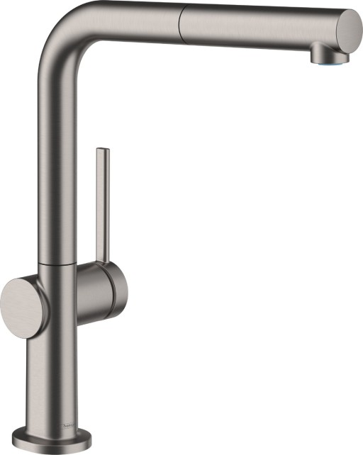 Baterie bucatarie Hansgrohe Talis M54 270 crom  dus extractibil si sBox  negru periat