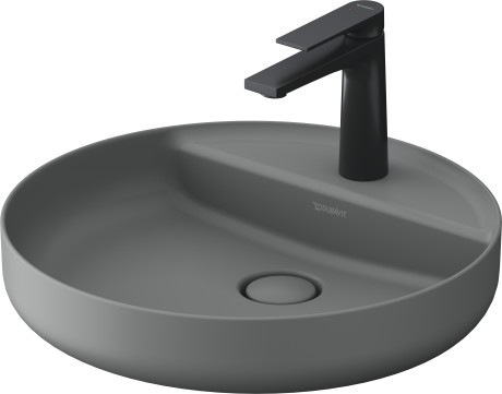 Lavoar Duravit Vitrium 46x46cm  cu platforma baterie  montare pe blat  fara preaplin  gri satin mat
