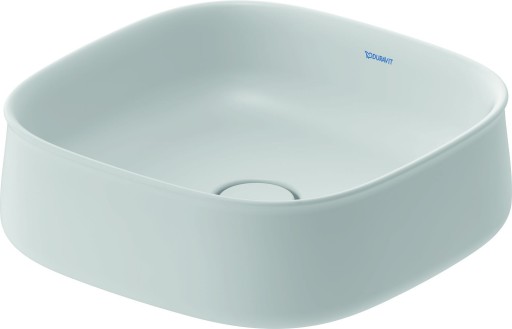 Lavoar Duravit Zencha 42x42cm  montare pe blat  fara orificiu baterie  fara preaplin  DuraCeram  alb satin mat
