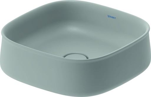 Lavoar Duravit Zencha 42x42cm  montare pe blat  fara orificiu baterie  fara preaplin  DuraCeram  WonderGliss  gri satin mat