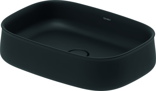 Lavoar Duravit Zencha 55x39cm  montare pe blat  fara orificiu baterie  fara preaplin  DuraCeram  antracit mat
