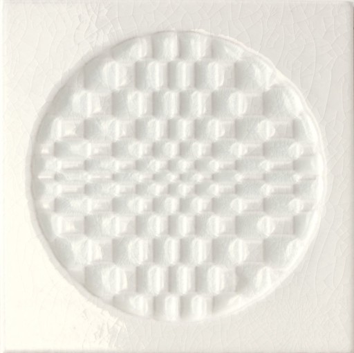 Faianta Iris Citta di Faenza 15x15cm  10mm  Bianco Decoro Glossy
