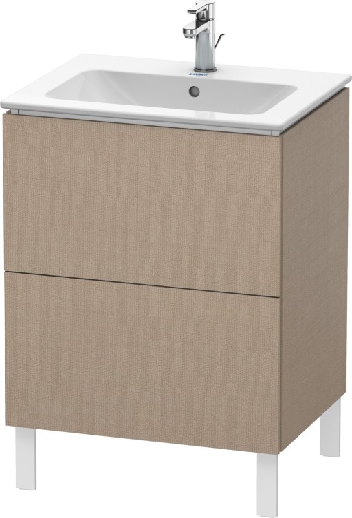 Dulap baza pe pardoseala Duravit L-Cube cu doua sertare  62cm  linen decor