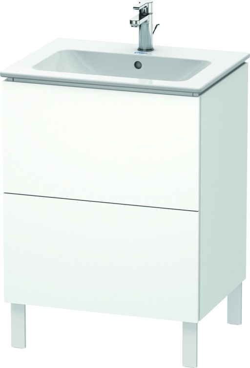 Dulap baza pe pardoseala Duravit L-Cube cu doua sertare  62cm  alb super mat