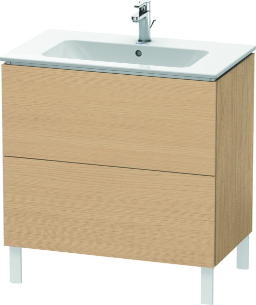 Dulap baza pe pardoseala Duravit L-Cube cu doua sertare  82cm  stejar natur
