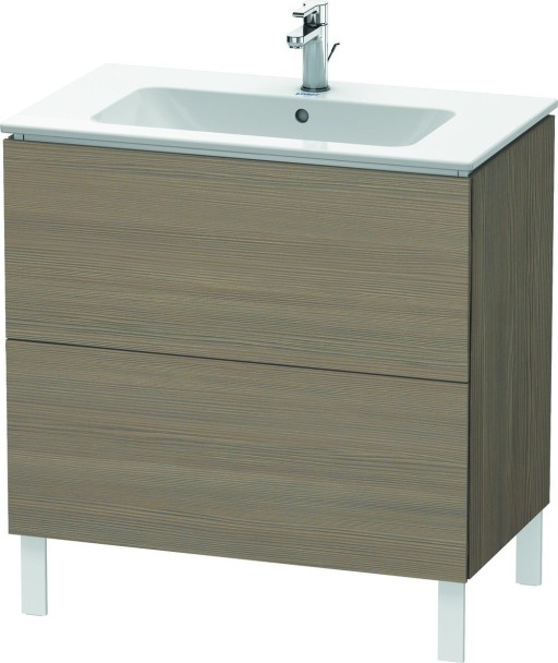 Dulap baza pe pardoseala Duravit L-Cube cu doua sertare  82cm  stejar terra