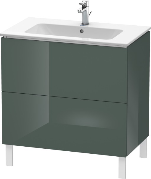 Dulap baza pe pardoseala Duravit L-Cube cu doua sertare  82cm  gri Dolomiti lucios