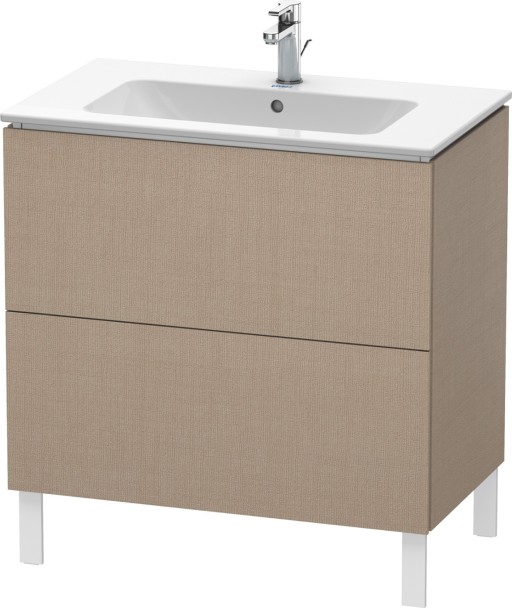 Dulap baza pe pardoseala Duravit L-Cube cu doua sertare  82cm  linen decor