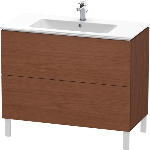 Dulap baza pe pardoseala Duravit L-Cube cu doua sertare  102cm  furnir nuc natur