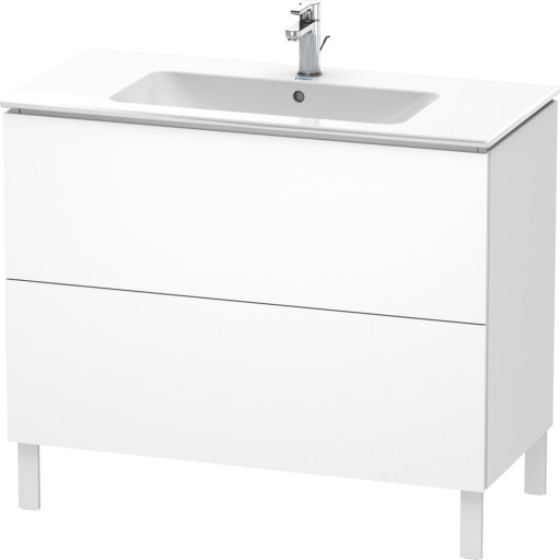 Dulap baza pe pardoseala Duravit L-Cube cu doua sertare  102cm  alb décor mat