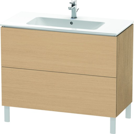 Dulap baza pe pardoseala Duravit L-Cube cu doua sertare  102cm  stejar natur