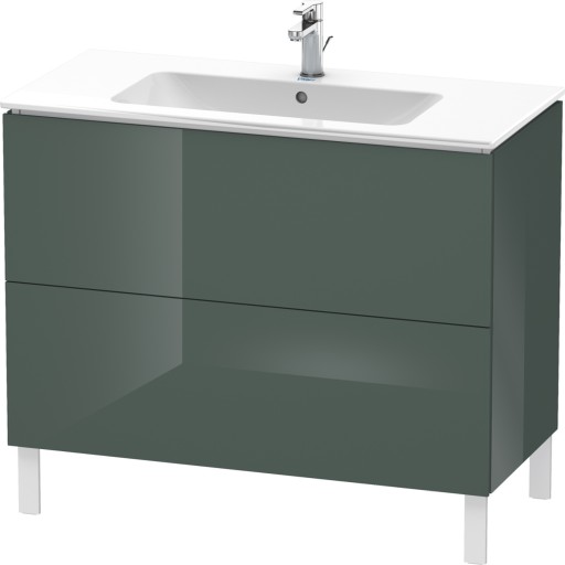 Dulap baza pe pardoseala Duravit L-Cube cu doua sertare  102cm  gri Dolomiti lucios