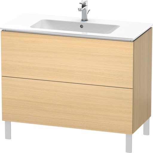 Dulap baza pe pardoseala Duravit L-Cube cu doua sertare  102cm  furnir stejar mediteraneean