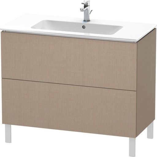 Dulap baza pe pardoseala Duravit L-Cube cu doua sertare  102cm  linen decor