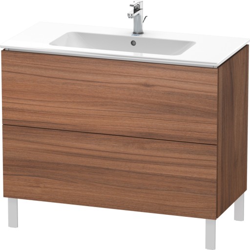 Dulap baza pe pardoseala Duravit L-Cube cu doua sertare  102cm  nuc natur decor