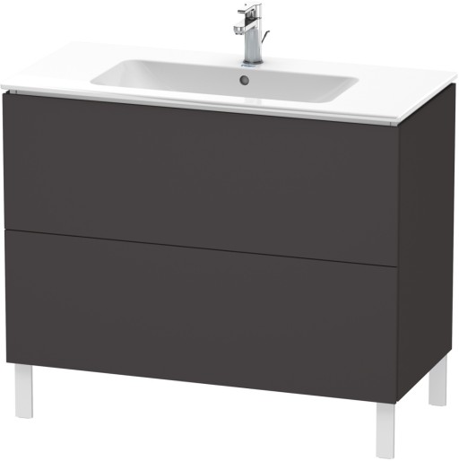 Dulap baza pe pardoseala Duravit L-Cube cu doua sertare  102cm  grafit super mat