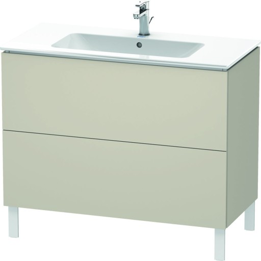 Dulap baza pe pardoseala Duravit L-Cube cu doua sertare  102cm  taupe super mat