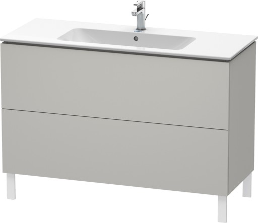 Dulap baza pe pardoseala Duravit L-Cube cu doua sertare  122cm  gri beton mat