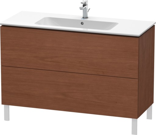 Dulap baza pe pardoseala Duravit L-Cube cu doua sertare  122cm  furnir nuc natur