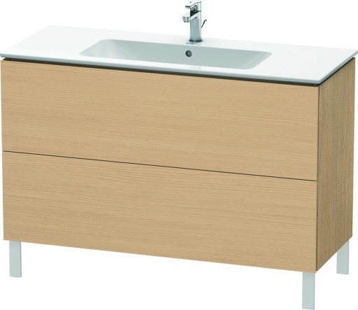 Dulap baza pe pardoseala Duravit L-Cube cu doua sertare  122cm  stejar natur