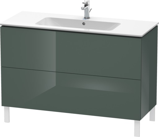 Dulap baza pe pardoseala Duravit L-Cube cu doua sertare  122cm  gri Dolomiti lucios