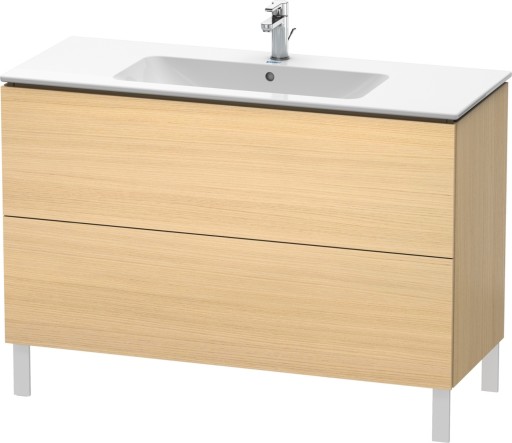 Dulap baza pe pardoseala Duravit L-Cube cu doua sertare  122cm  furnir stejar mediteraneean