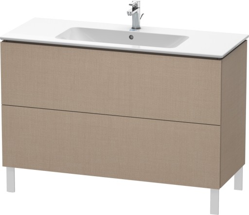 Dulap baza pe pardoseala Duravit L-Cube cu doua sertare  122cm  linen decor