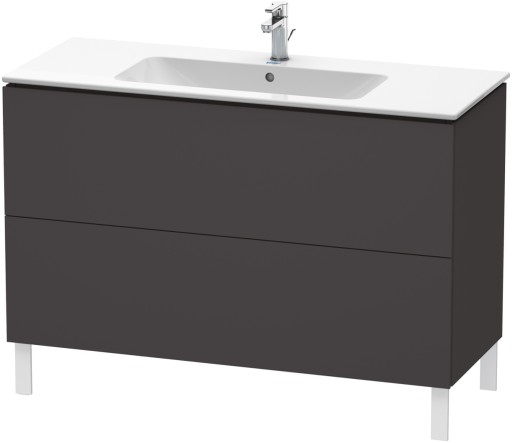 Dulap baza pe pardoseala Duravit L-Cube cu doua sertare  122cm  grafit super mat