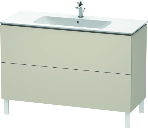 Dulap baza pe pardoseala Duravit L-Cube cu doua sertare  122cm  taupe super mat