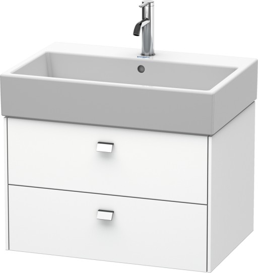 Dulap baza suspendat Duravit Brioso 684x442mm  cu doua sertare  alb mat  manere crom