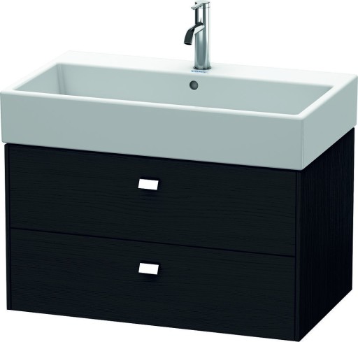 Dulap baza suspendat Duravit Brioso 784x442mm  cu doua sertare  stejar negru  manere crom