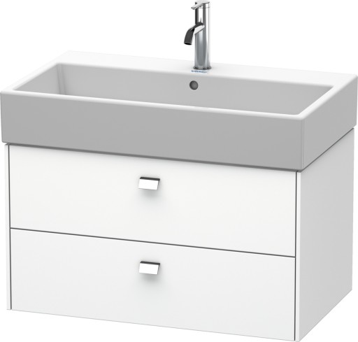 Dulap baza suspendat Duravit Brioso 784x442mm  cu doua sertare  alb mat  manere crom