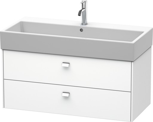 Dulap baza suspendat Duravit Brioso 984x442mm  cu doua sertare  alb mat  manere crom