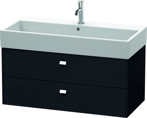 Dulap baza suspendat Duravit Brioso 984x442mm  cu doua sertare  stejar negru  manere crom