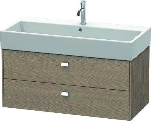 Dulap baza suspendat Duravit Brioso 984x442mm  cu doua sertare  stejar terra  manere crom
