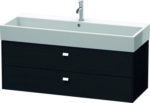 Dulap baza suspendat Duravit Brioso 1184x442mm  cu doua sertare  stejar negru  manere crom