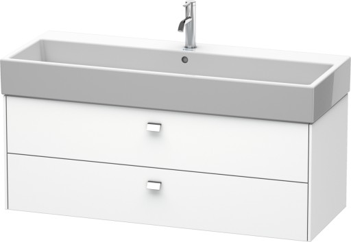 Dulap baza suspendat Duravit Brioso 1184x442mm  cu doua sertare  alb mat  manere crom