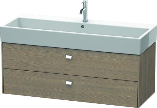 Dulap baza suspendat Duravit Brioso 1184x442mm  cu doua sertare  stejar terra  manere crom