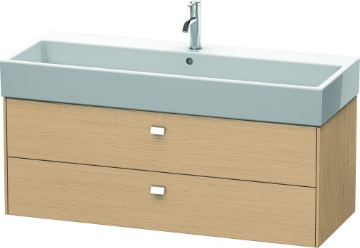 Dulap baza suspendat Duravit Brioso 1184x442mm  cu doua sertare  stejar natur  manere crom