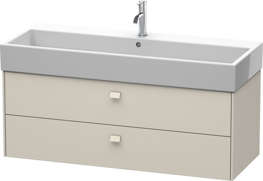 Dulap baza suspendat Duravit Brioso 1184x442mm  cu doua sertare  taupe mat