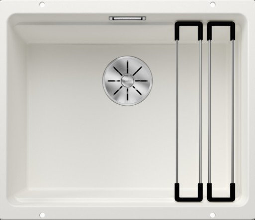 Chiuveta bucatarie Blanco Etagon 500-U  530x460mm  2 sine glisante  montare sub blat  Silgranit alb