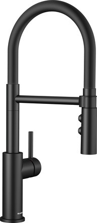 Baterie bucatarie Blanco Catris-S Flexo cu pipa flexibila  negru mat