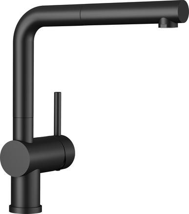Baterie bucatarie Blanco Linux-S cu dus extractibil  negru mat