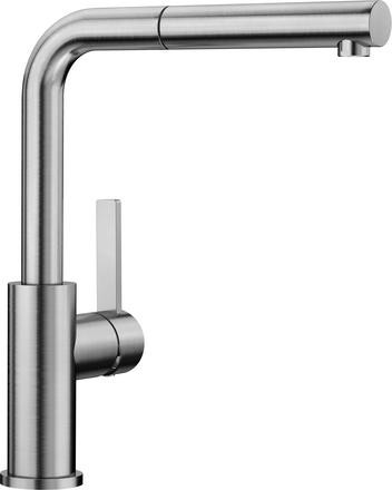 Baterie bucatarie Blanco Lanora-S cu dus extractibil  inox periat