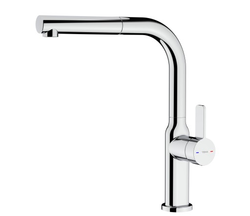 Baterie bucatarie Teka Oval 938  dus extractibil  crom